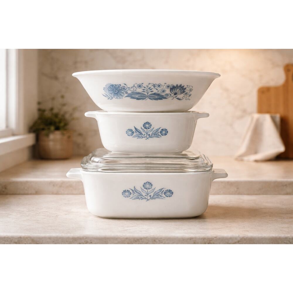 Corning ware Vintage 1 3/4 Qt Baking Dish W/ Lid, 1.5 Quart Rectangular Casserol - Picture 2 of 14